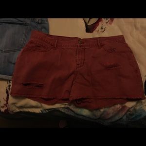 Red Old Navy Jean shorts